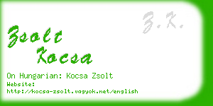 zsolt kocsa business card